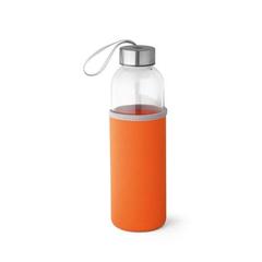 Vue Bouteille de sport en verre et acier inoxydable 520 mL - Raise de couleur orange| Krokrodeal