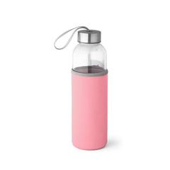 Vue Bouteille de sport en verre et acier inoxydable 520 mL - Raise de couleur rose| Krokrodeal