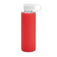 Vue Bouteille de sport en verre borosilicate 380 ml - Dhabi de couleur rouge| Krokrodeal