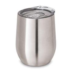 Vue Verre de voyage en acier inoxydable 400 mL - Ronde de couleur gris| Krokrodeal