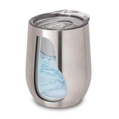 Vue Verre de voyage en acier inoxydable 400 mL - Ronde de couleur gris| Krokrodeal