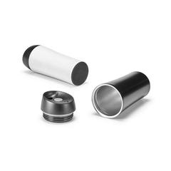 Vue générale Mug de voyage 470mL en acier inox et PP - Monarda | Krokrodeal