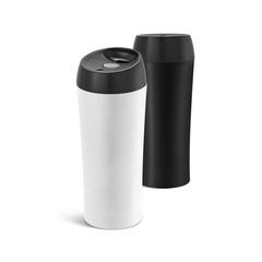 Vue générale Mug de voyage 470mL en acier inox et PP - Monarda | Krokrodeal