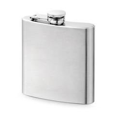 Vue Bouteille de poche 180mL en acier inox - Muse de couleur gris| Krokrodeal
