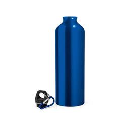 Vue Bouteille de sport 750mL en aluminium avec mousqueton - Siderot de couleur bleu| Krokrodeal