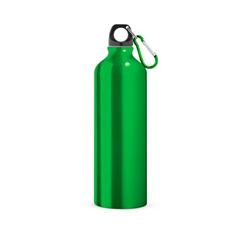 Vue Bouteille de sport 750mL en aluminium avec mousqueton - Siderot de couleur vert| Krokrodeal