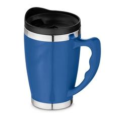 Vue Mug de voyage 450 mL - Rajani de couleur bleu| Krokrodeal
