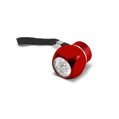 Vue Lampe de poche en aluminium avec 6 LED - Louis de couleur rouge| Krokrodeal