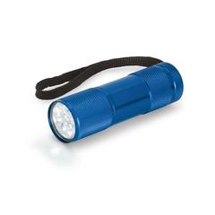 Vue Lampe de poche en aluminium avec 9 LED - Flashy de couleur bleu| Krokrodeal