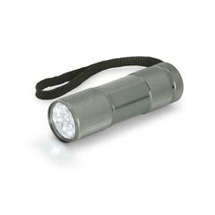 Vue Lampe de poche en aluminium avec 9 LED - Flashy de couleur gris| Krokrodeal
