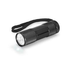 Vue Lampe de poche en aluminium avec 9 LED - Flashy de couleur noir| Krokrodeal