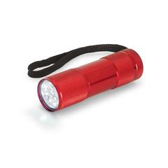 Vue Lampe de poche en aluminium avec 9 LED - Flashy de couleur rouge| Krokrodeal