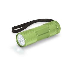 Vue Lampe de poche en aluminium avec 9 LED - Flashy de couleur vert| Krokrodeal