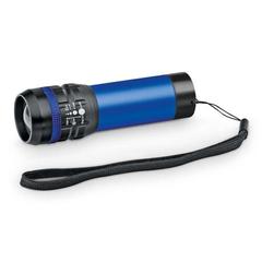 Vue Lampe de poche en aluminium avec fonction zoom avec 3 modes d'éclairage - Zoomin de couleur bleu| Krokrodeal