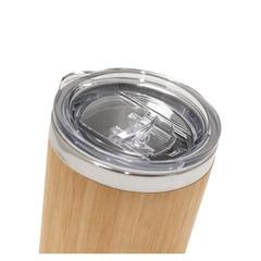 Vue Tasse 350mL en bambou et acier inox - Lycka de couleur beige| Krokrodeal
