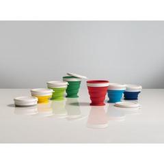 Vue générale Verre de voyage pliable 250mL en silicone et PP - Astrada | Krokrodeal