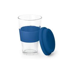 Vue Verre de voyage en verre 330mL - Barty de couleur bleu| Krokrodeal