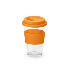 Vue Verre de voyage en verre 330mL - Barty de couleur orange| Krokrodeal