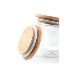 Vue Tasse de voyage 250mL en verre borosilicate - Ecuador 250 de couleur beige| Krokrodeal