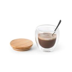 Vue Tasse de voyage 250mL en verre borosilicate - Ecuador 250 de couleur beige| Krokrodeal