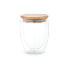 Vue Tasse de voyage 350mL en verre borosilicate - Ecuador 350 de couleur beige| Krokrodeal