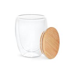 Vue Tasse de voyage 350mL en verre borosilicate - Ecuador 350 de couleur beige| Krokrodeal