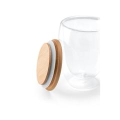 Vue Tasse de voyage 350mL en verre borosilicate - Ecuador 350 de couleur beige| Krokrodeal