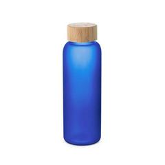 Vue Tasse de voyage 500mL en verre borosilicate givré - Lillard de couleur bleu| Krokrodeal