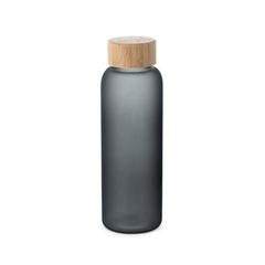 Vue Tasse de voyage 500mL en verre borosilicate givré - Lillard de couleur noir| Krokrodeal