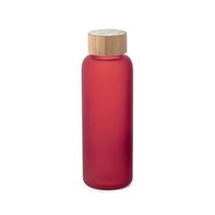 Vue Tasse de voyage 500mL en verre borosilicate givré - Lillard de couleur rouge| Krokrodeal