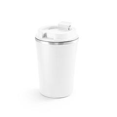 Vue Tasse de voyage 470mL en acier inox et PP - Phelps de couleur blanc| Krokrodeal