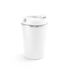 Vue Tasse de voyage 470mL en acier inox et PP - Phelps de couleur blanc| Krokrodeal