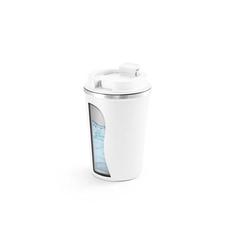 Vue Tasse de voyage 470mL en acier inox et PP - Phelps de couleur blanc| Krokrodeal