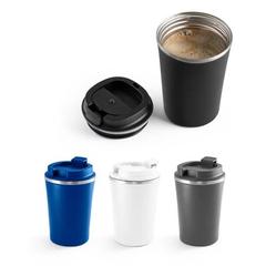 Vue générale Tasse de voyage 470mL en acier inox et PP - Phelps | Krokrodeal
