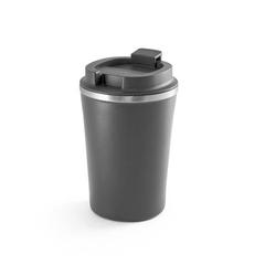 Vue Tasse de voyage 470mL en acier inox et PP - Phelps de couleur gris| Krokrodeal