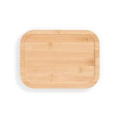 Vue PORTOBELLO. Lunch Box. Boîte hermétique en verre borosilicaté et couvercle en bambou 1000 mL de couleur beige| Krokrodeal