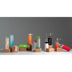 Vue générale Bouteille de sport 390mL en verre avec bouchon en PP - Quintana | Krokrodeal