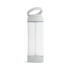 Vue Bouteille de sport 390mL en verre avec bouchon en PP - Quintana de couleur gris| Krokrodeal