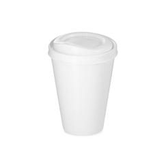 Vue Tasse réutilisable 430mL en PP - Frappe de couleur blanc| Krokrodeal