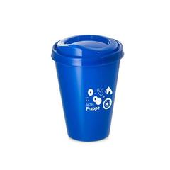 Vue Tasse réutilisable 430mL en PP - Frappe de couleur bleu| Krokrodeal