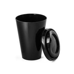 Vue Tasse réutilisable 430mL en PP - Frappe de couleur noir| Krokrodeal