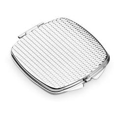 Vue Double miroir de sac à main en métal - Shimmer de couleur gris| Krokrodeal