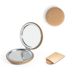 Vue générale Miroir de sac à main double en liège - Tilbury | Krokrodeal