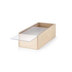 Vue Boite en bois M - Boxie clear m de couleur beige| Krokrodeal