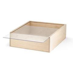 Vue Boite en bois L - Boxie clear l de couleur beige| Krokrodeal