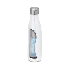 Vue Bouteille thermos 510mL en acier inox à sublimation - Amorti de couleur blanc| Krokrodeal