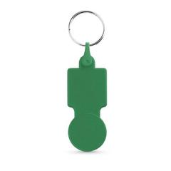 Vue Porte-clés jeton pour charriots en PS - Sullivan de couleur vert| Krokrodeal