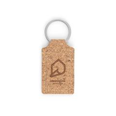 Vue Porte-clés en liège - Aloy de couleur beige| Krokrodeal