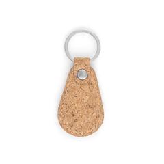 Vue Porte-clés en liège - Millau de couleur beige| Krokrodeal