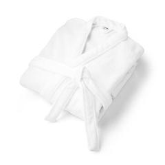 Vue Peignoir en coton et coton recyclé (350 g/m²) - Ruffalo large de couleur blanc| Krokrodeal